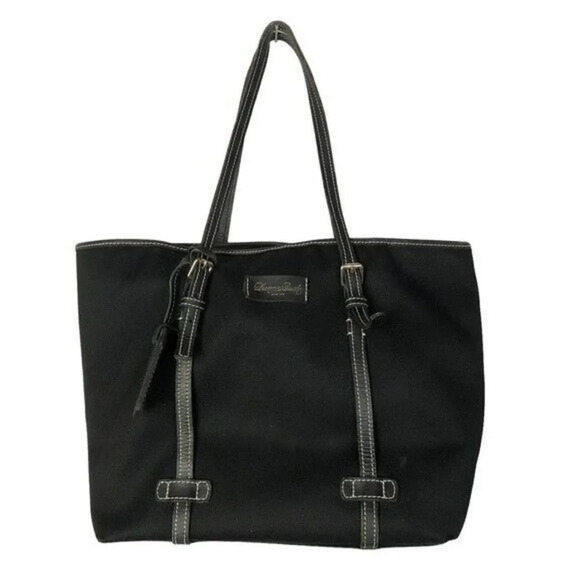 Dooney & Bourke Black Canvas East West Shopper Tote - Picture 1 of 8